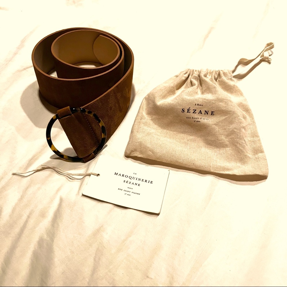 Sezane Ben Belt Size 80, Suede